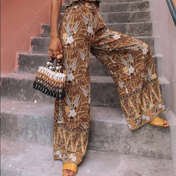 Spell Pants - Spell Bianca Wide Leg Pants in Earth